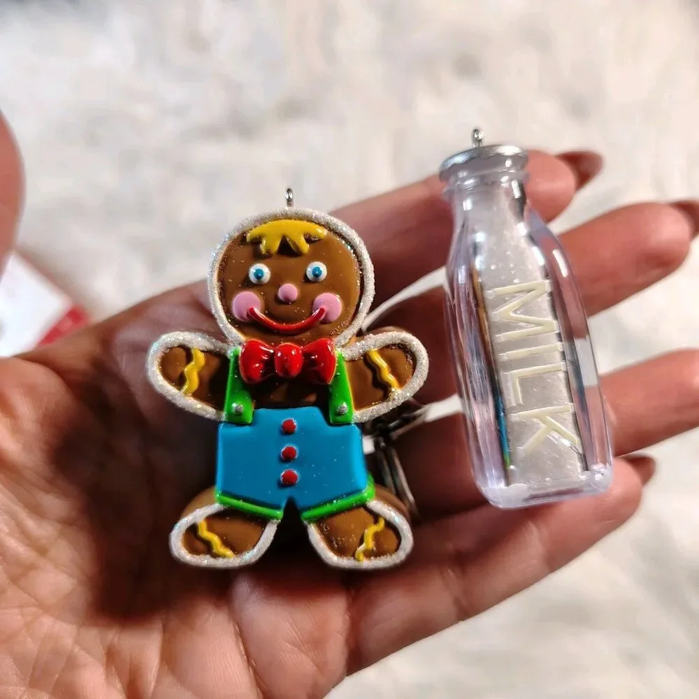 2014 Hallmark Keepsake Ornament Gingerbread Man & Milk Bottle 'Tis the Seasoning